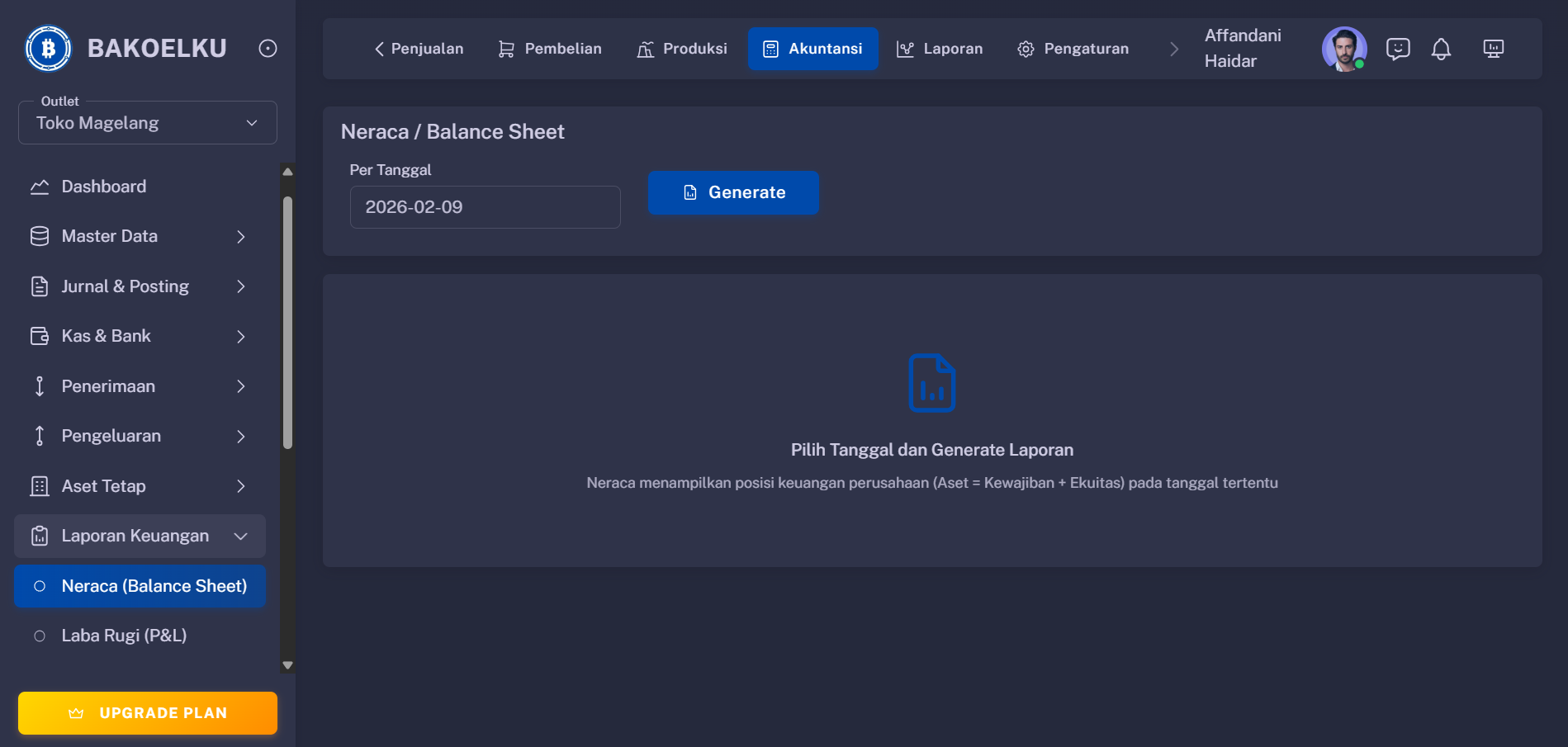 Neraca Interface